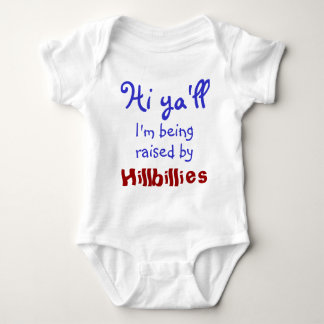 Funny hillbilly text baby bodysuit