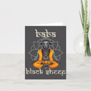 Funny Hindu Sritual Sheep Humor Sadhu Guru Witty P Card