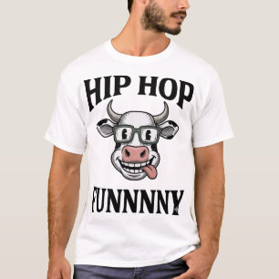 Funny Hip Hop Cow Vintage Engraving Shirt Design_1