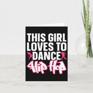 Funny Hip Hop Dancing Art For Kids Girls Women Hip Card