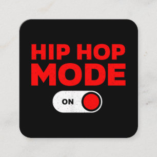 Funny Hip Hop Design For Men Women 90s Hip Hop Dan Square Business Card