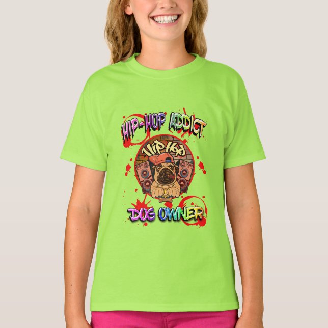 FUNNY HIP-HOP DOG T-Shirt (Front)
