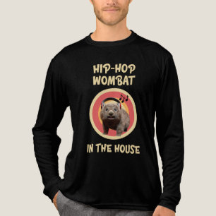 Funny Hip-hop Wombat in the House Tri-Blend Shirt
