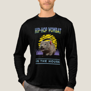 Funny Hip Hop Wombat Music Humour Tri-Blend Shirt