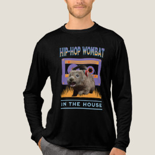 Funny Hip-Hop Wombat Music Lover with Headphones Tri-Blend Shirt