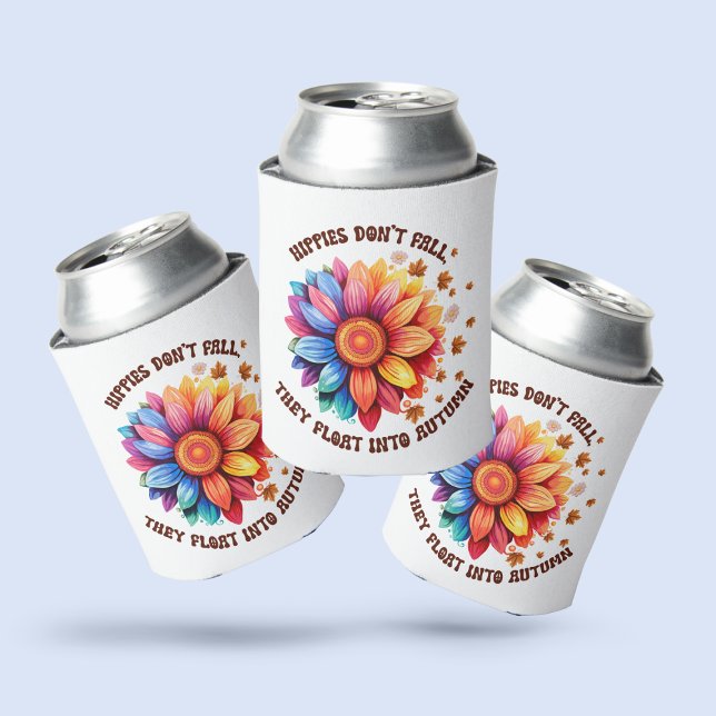 Funny Hippies Quote Sunflower Autumn Can Cooler (Creator Uploaded)