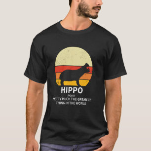 Funny Hippo Animals Definition Hippopotamus T-Shirt