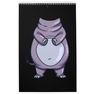 Funny Hippo Body Headless Halloween Mammal Costume Calendar