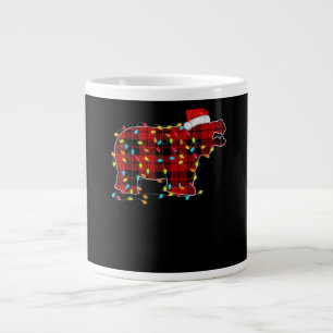 Funny Hippo Christmas Light Matching Family Large Coffee Mug