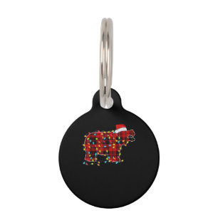 Funny Hippo Christmas Light Matching Family Pet Tag