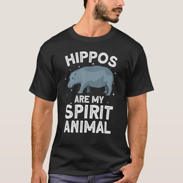 Funny Hippopotamus Design For Men Women Animal Hip T-Shirt (Front)