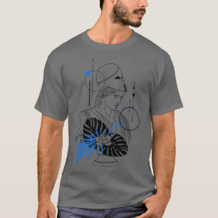 Funny Hipster Greek Goddess Athena Roman God Miner T-Shirt