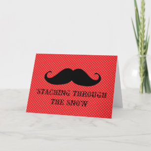 Funny hipster moustache holiday xmas moustaches