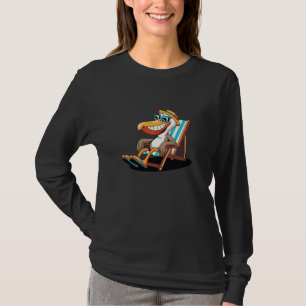 Funny Hipster Seagull Cartoon Illustration Graphic T-Shirt