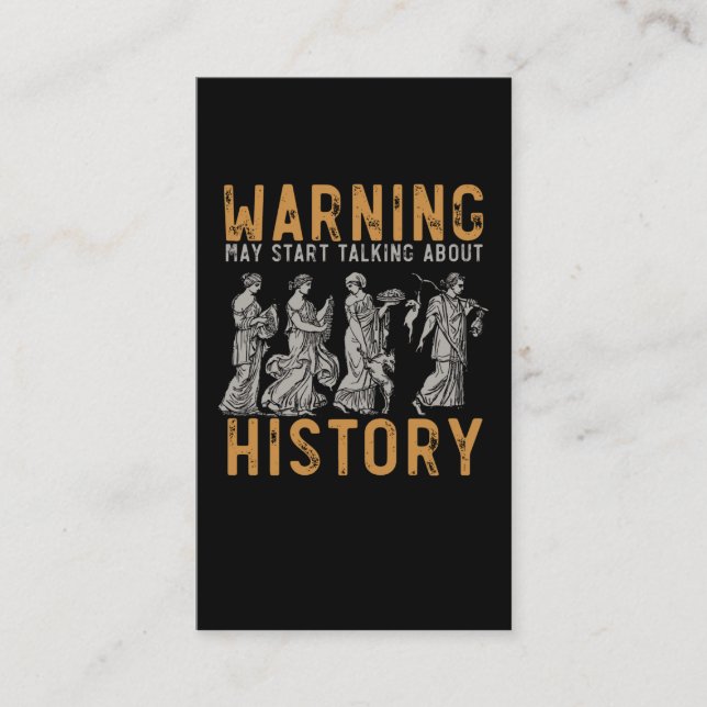Funny History Researcher Occupation Historian Business Card (Front)