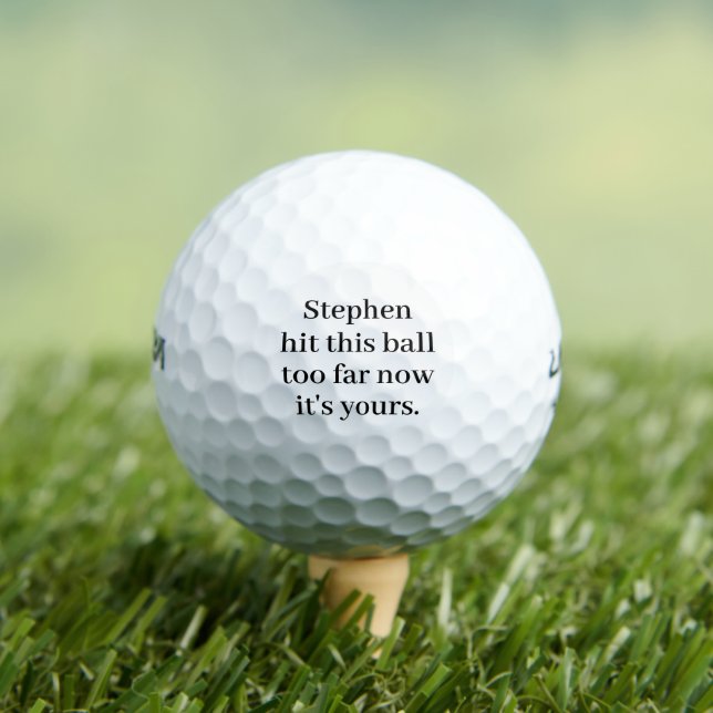 Funny Hit This Ball Too Far Custom Name (Insitu Tee)