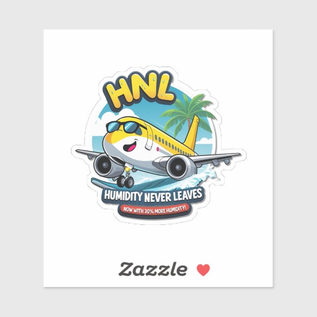 Funny HNL Airport Code Vinyl (Sheet)