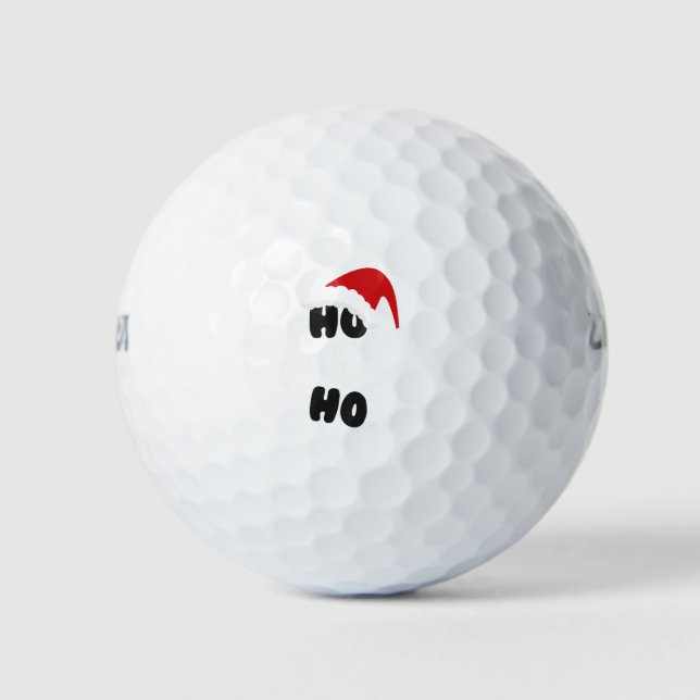 Funny Ho Ho Ho Christmas present Golf Balls (Front)