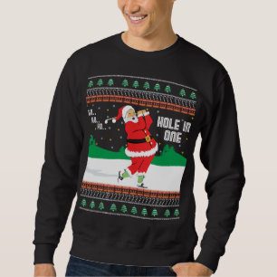 Funny Ho Ho Ho Ugly Santa Golf Christmas Sweater J