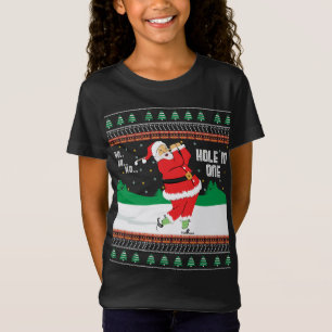Funny Ho Ho Ho Ugly Santa Golf Christmas Sweater J