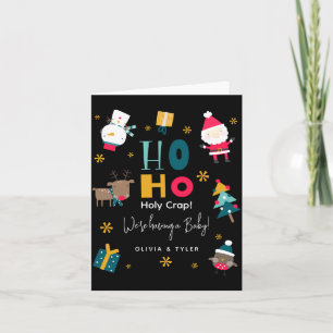 Funny Ho Ho Holy Crap Were Having A Baby Card