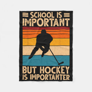 Funny Hockey Art For Boys Men Women Youth Kids Ice Fleece Blanket