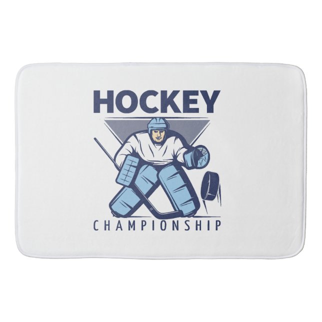 Funny hockey bath mat (Front)