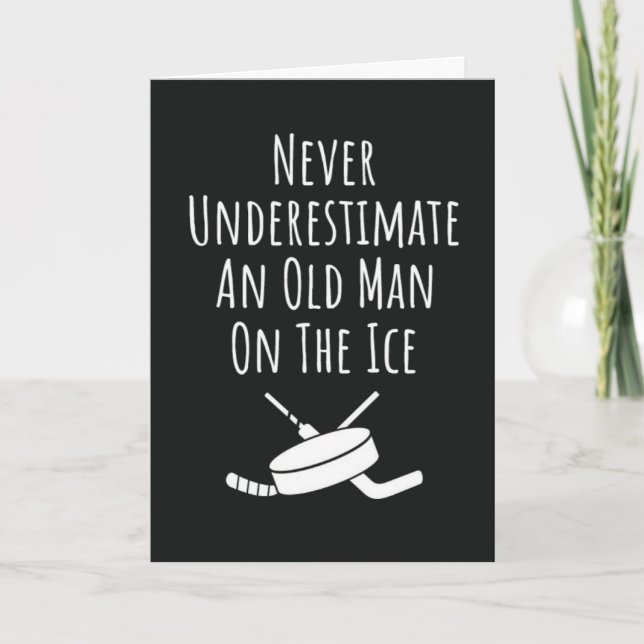 Funny Hockey Cards For Men Sports Saying (Front)