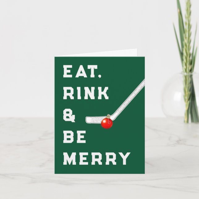 Funny Hockey Christmas Cards (Front)