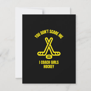 Funny hockey coach thank you card