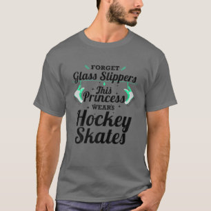 Funny Hockey Design For Girls Women Ice Hockey Pla T-Shirt