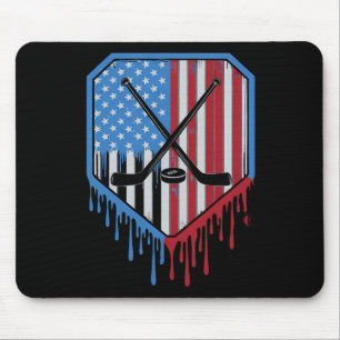 Funny Hockey Drip Boys Ice Cream Patriotic America Mouse Pad