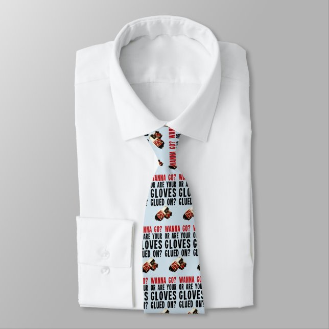 Funny Hockey Enforcer Neck Tie (Tied)