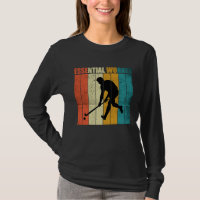 Funny Hockey Frisbee Essential Worker Retro Vintag