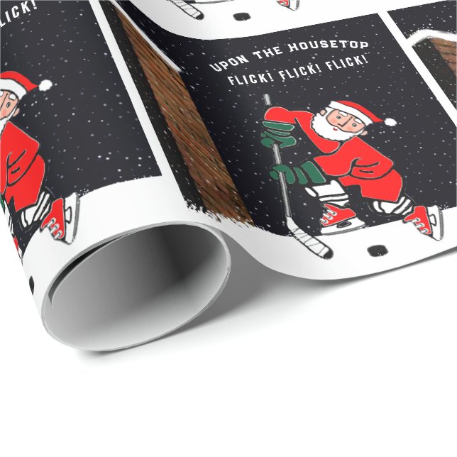 Funny Hockey Gift Wrapping Paper (Roll Corner)