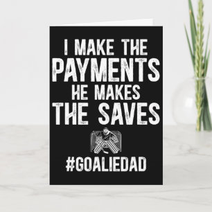 Funny Hockey Goalie Dad Of A Hockey Goalkeeper Fat Card