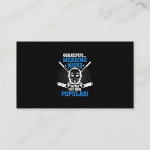 Funny Hockey Goalie Mask Pun Ice Hockey Business Card