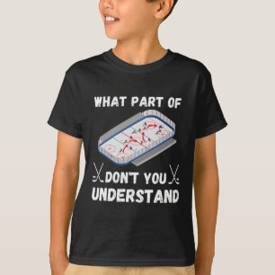 Funny Hockey Jokes Wrinkled Hippie What Part Of Ho T-Shirt