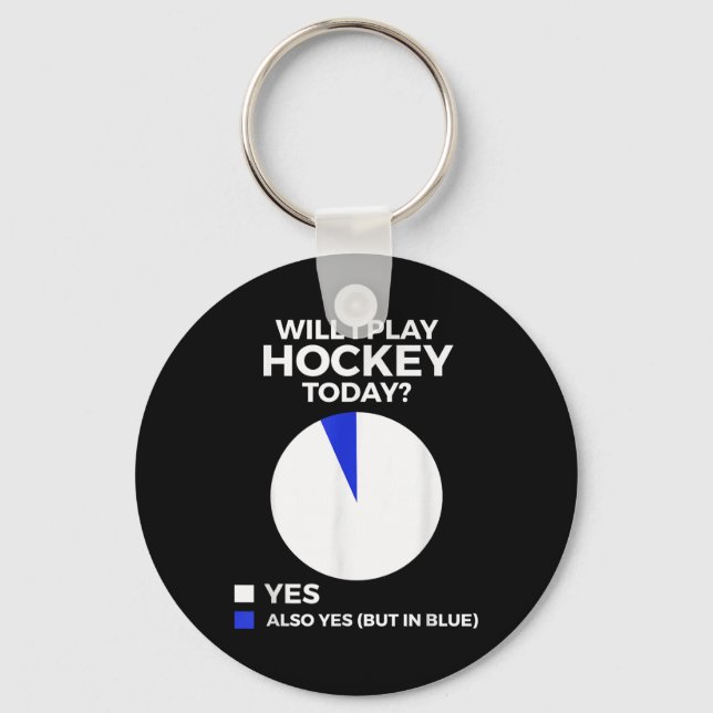 Funny Hockey  Key Ring (Front)