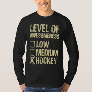 Funny Hockey Level Of Awesomeness Hockey Vintage 7 T-Shirt