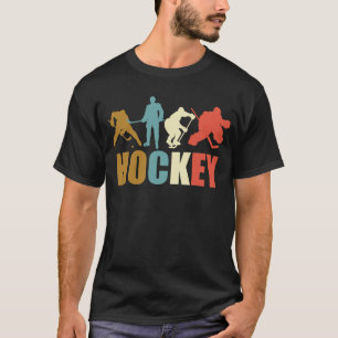 Funny Hockey Lover Vintage Retro Style Hockey T-Shirt