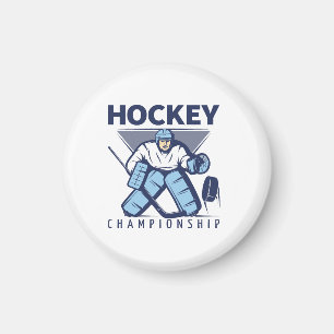 Funny hockey magnet