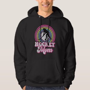 Funny Hockey Mom Frisbee Lover Retro Vintage 70's  Hoodie