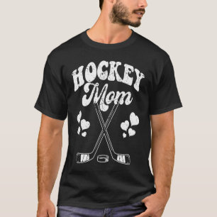 Funny Hockey Mom Frisbee Lover Retro Vintage 70's  T-Shirt