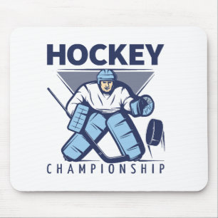 Funny hockey mouse pad