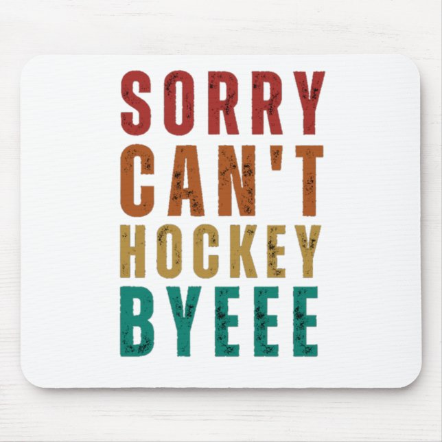 Funny Hockey Mouse Pad (Front)