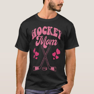 Funny Hockey Mum Frisbee Lover Retro Vintage 70's T-Shirt