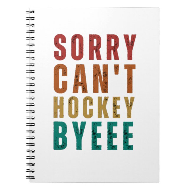 Funny Hockey Notebook (Front)
