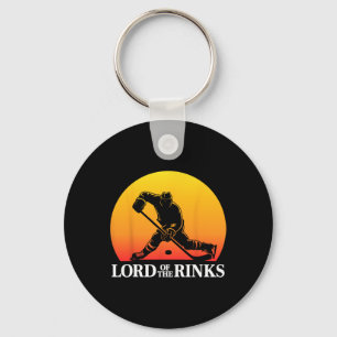Funny Hockey Player Rink Pun Key Ring