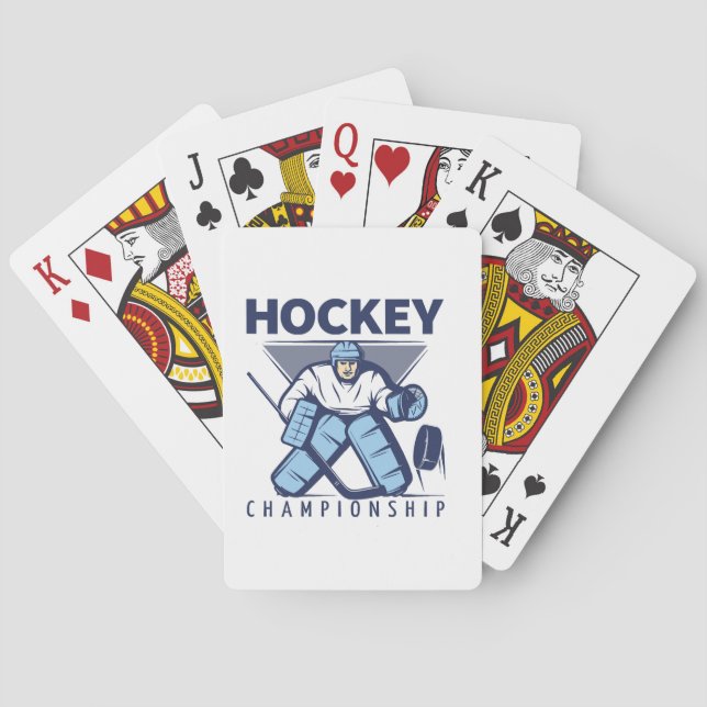 Funny hockey playing cards (Back)